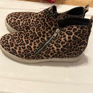 Cheetah wedge sneakers